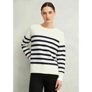 Hobbs Amoura Striped Cotton Jumper
